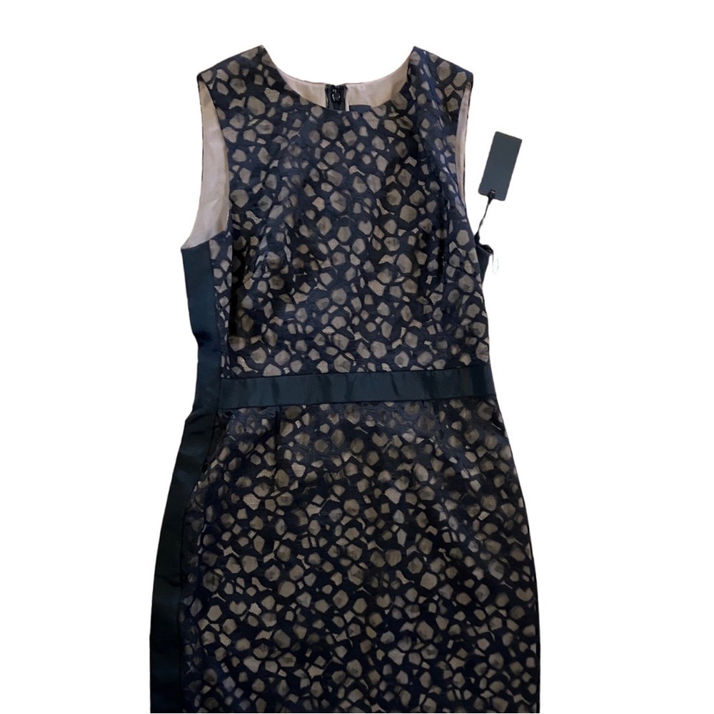 NWT Vera Wang Collection Black Cocktail Coastal Sleeves Dress Size 8 - Picture 5 of 9